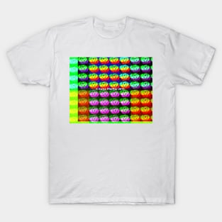 Rainbow Pixel Eye Eyes Design T-Shirt